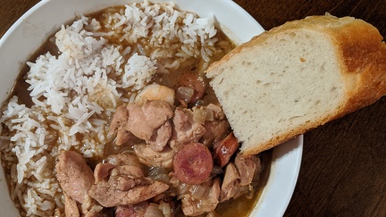 Chicken and andouille gumbo
